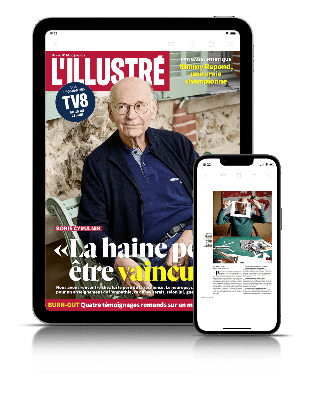Cover Tablet Cyrulnik new layout <h2>L'illustré, magazine intergénérationnel</h2>
<p><span id="214a7a49-5994-497c-aa51-1bf6d165cd4e">Avec ses interviews exclusives de personnalités, ses dossiers sur les thèmes d’actualité, ses témoignages émouvants ou encore ses bons plans pour sortir et se cultiver, </span><span id="214a7a49-5994-497c-aa51-1bf6d165cd4e">L’illustré</span><span id="214a7a49-5994-497c-aa51-1bf6d165cd4e">, c’est un univers constamment renouvelé. Sans oublier notre ancrage romand ainsi que notre passion pour la belle image. Voilà ce qui se trouve au sommaire du magazine chaque semaine.</span></p>